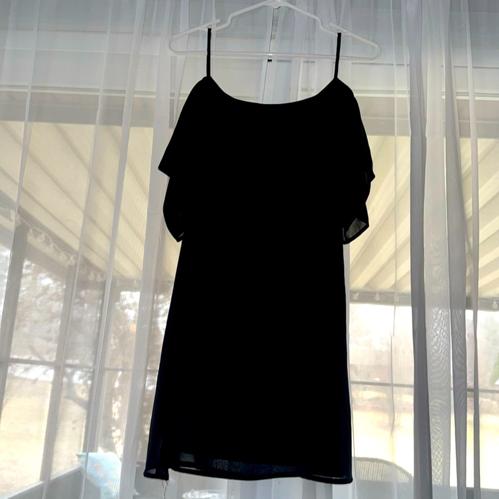 Black slip dress